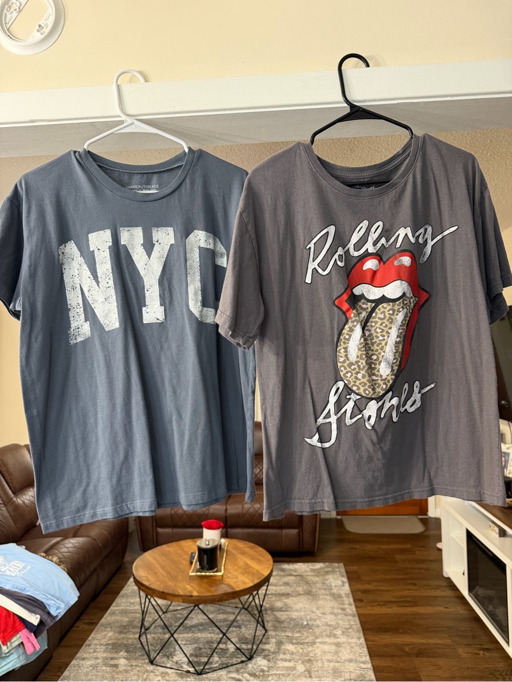 Grayson Threads Gray NYC & Rolling Stones Graphic Tee Duo
